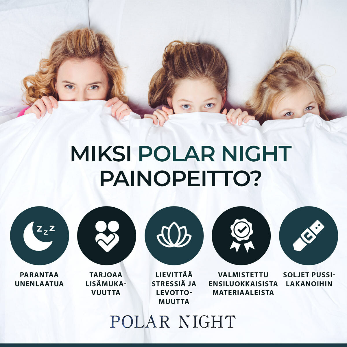 Polar Night Weighted Blanket 3-5kg, 100x150cm