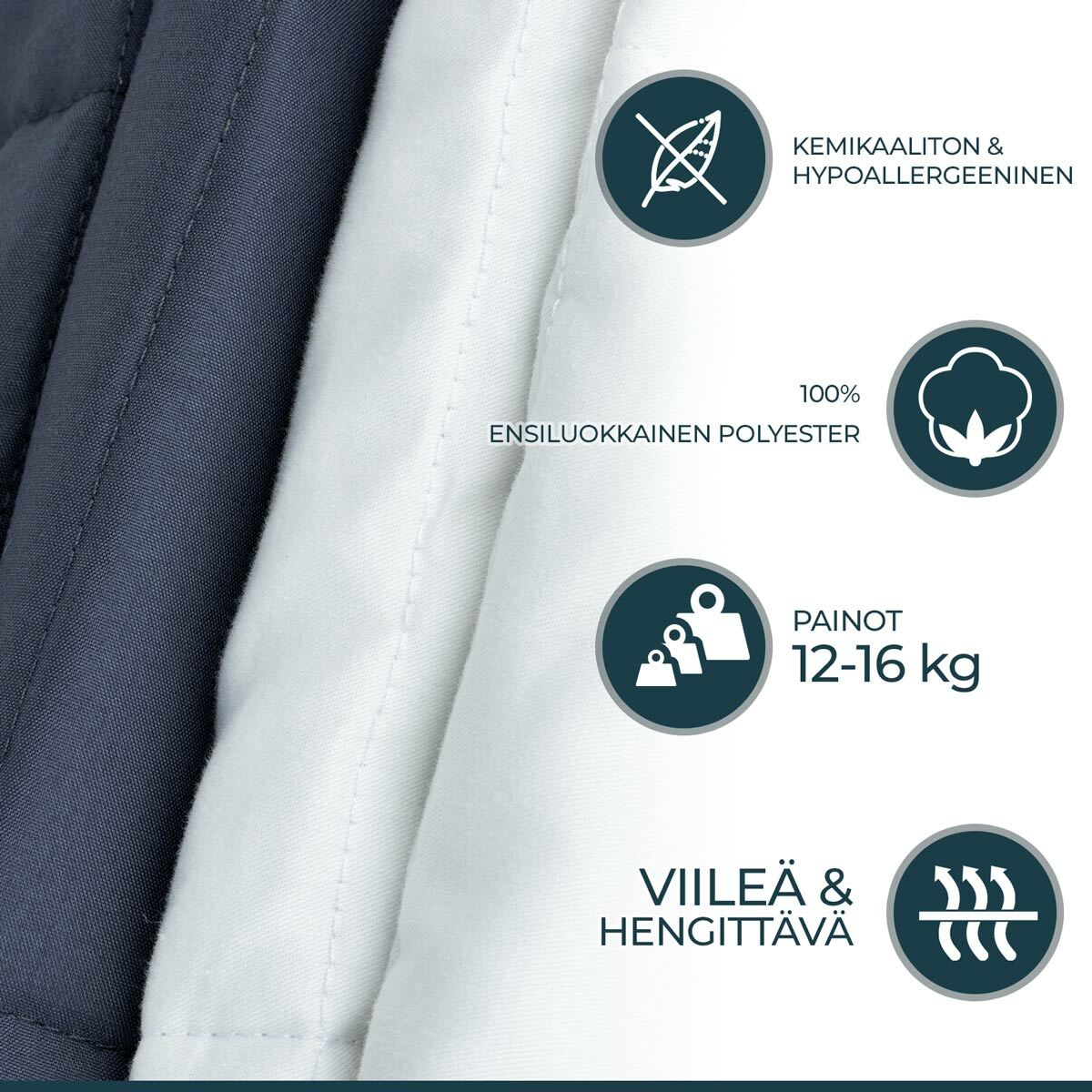 
              Polar Night Weighted blanket 200x220cm (12-16kg)