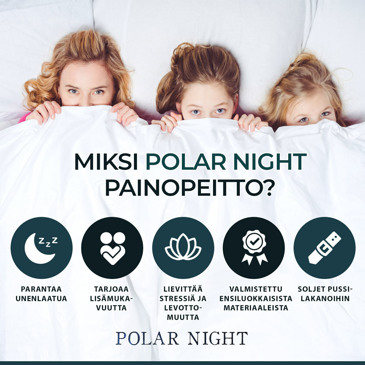 
              Polar Night Weighted Blanket 5-13kg, 150x200cm